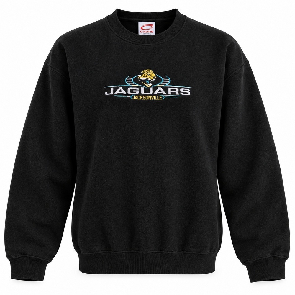 Vintage 90s Jacksonville Jaguars Cadre Athletic Embroidered Crew Sweatshirt M